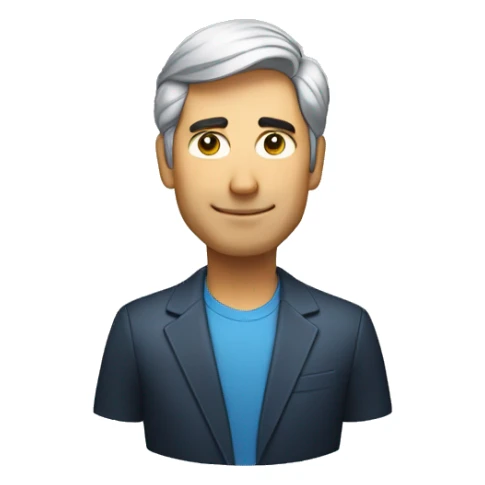 three craig federighi in a three quarter profile, aranged in a triangle formation sticker