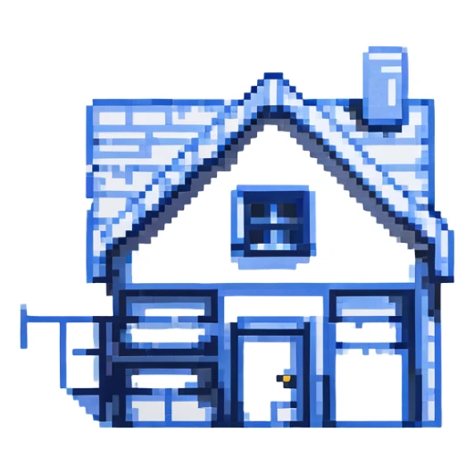 blueprint paper with a house sketch, simple sticker