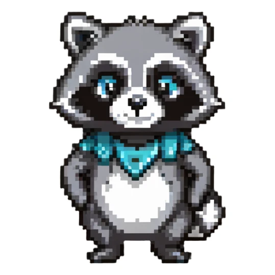 Spiffo raccoon mascot from Project Zomboid sticker
