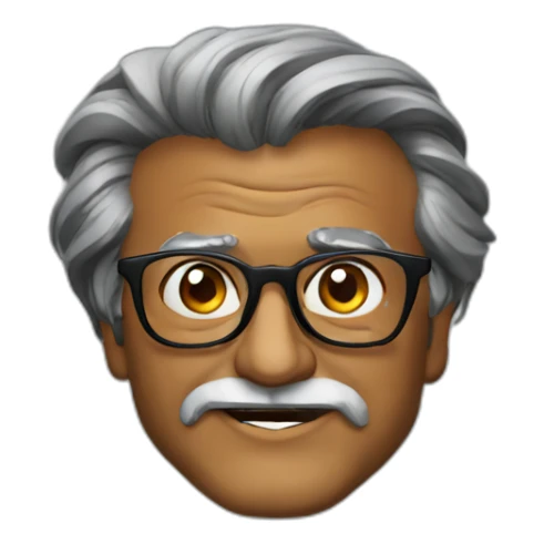 Film rajinikanth with glasses sticker