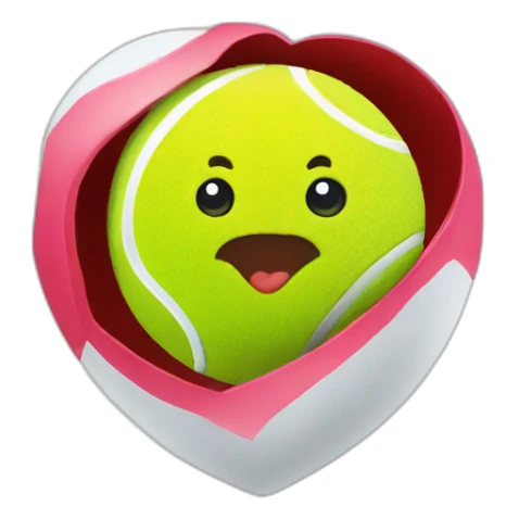 saint valentines day tennis ball sticker