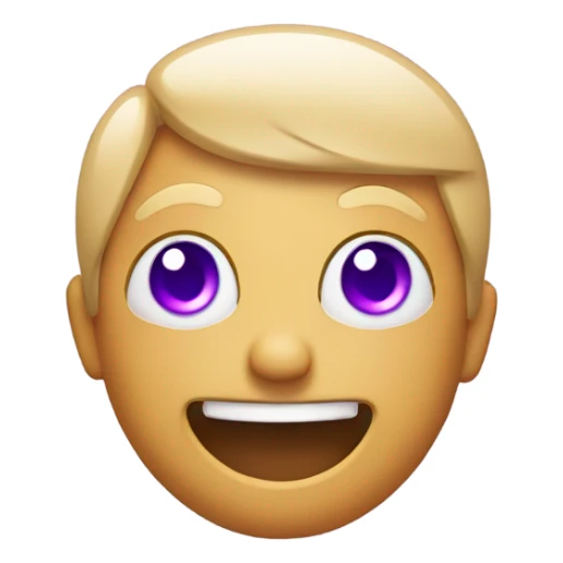 A wink emoji with Purple Heart eyes sticker