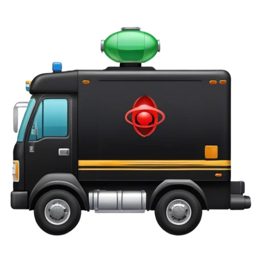 Martian Black Drug Truck, back view sticker