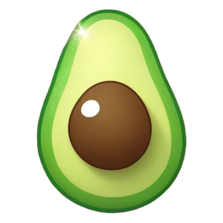 100% hot pink to light pink avocado with glitter  sticker