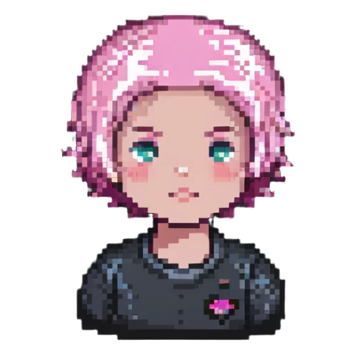 man with short pink hair sticker