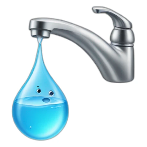 drop of water and sink sticker