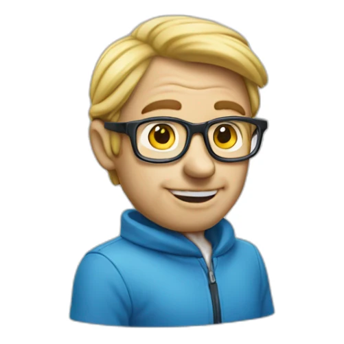 journalist smurf sticker