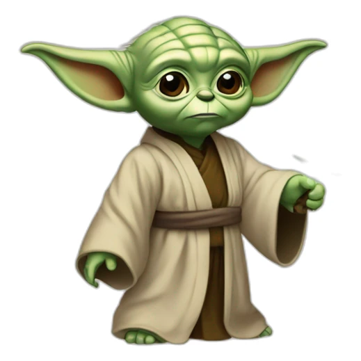 bebe yoda qui fait un pouce en l air sticker