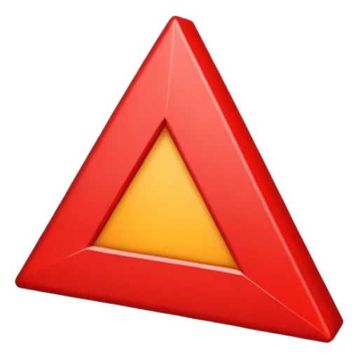 triangulo hacia abajo rojo sticker