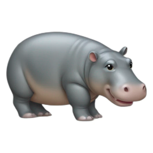 Un hippopotame sur un pate sticker