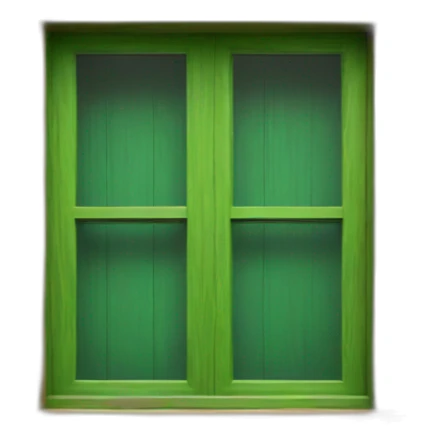 Wooden house ob green windows sticker