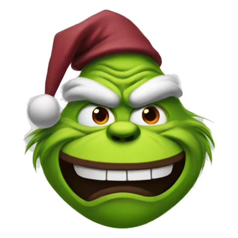 maroon grinch sticker