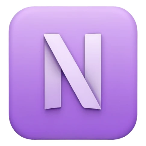 Netflix aesthetic "N" logo in pastel purple sticker