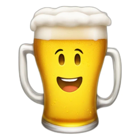 Three smiling glasses of beer emojis sticker