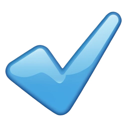 Mavi tık içi beyaz dişi mavi emoji sticker