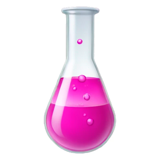 Pink chemical in beaker sticker
