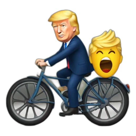 Donald trump sur un vélo sticker