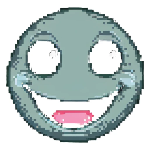 goofy cross-eyed face with big smile sticker