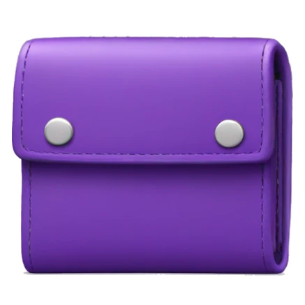 purple wallet with money coming out sticker