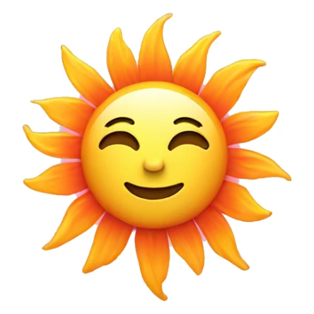 Whimsical pink orange and yellow sun sticker