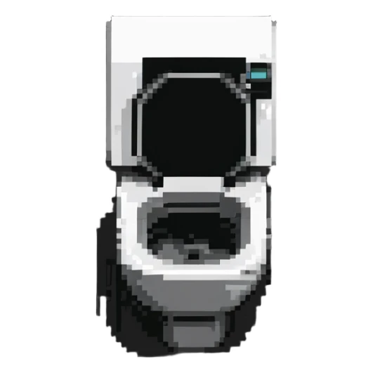 skibidi toilet character, toilet with camera head sticker