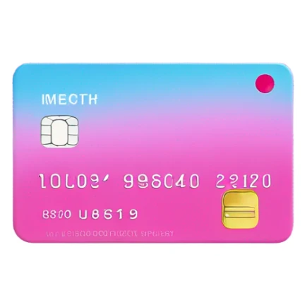 Vaporwave color themed credit card emoji, DO NOT INCLUDE NUMBERS OR TEXT sticker