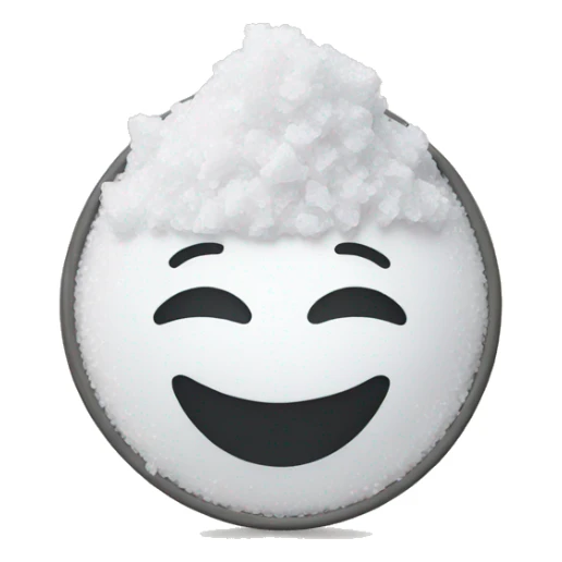 smiling emoji with a pile of salt sticker