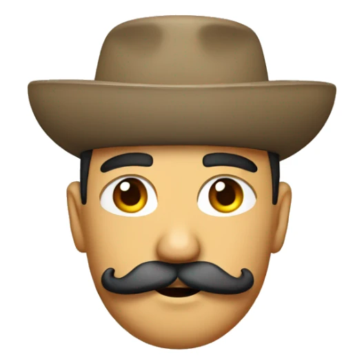 mexican head with edgar haircut and a berret  and a mustache sticker