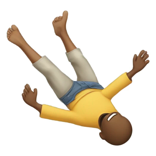 Person kicking feet in the air sticker