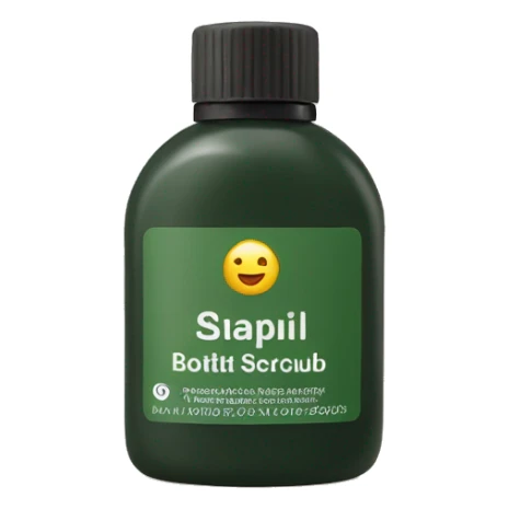 bottle of scalp scrub with label sticker