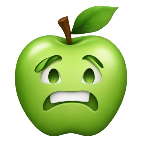 Apple with stars painted on it  sticker