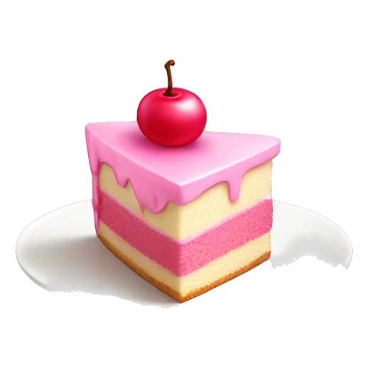 cute pink piece of cake  sticker