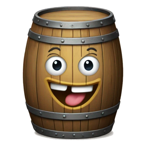 a barrel laughing at you pointing the finger sticker