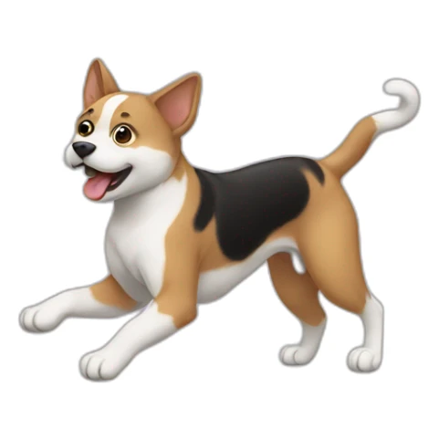 Un chien qui danse avec un chat sticker