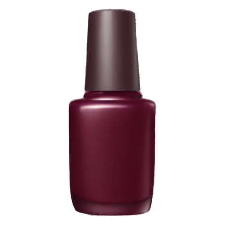 Burgundy nail color bottle sticker