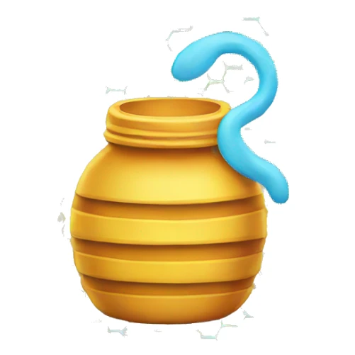 the honey pot emoji but all coloured rainbow sticker