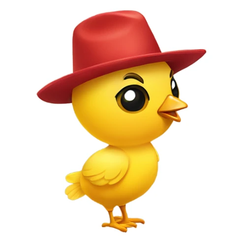 Yellow feminine chicky with long eyelashes communist hat sticker