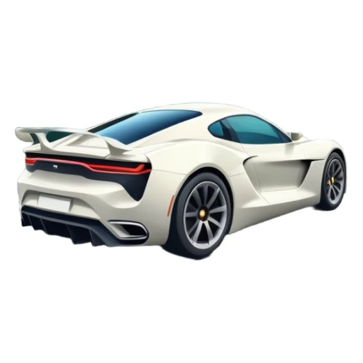 An icon showing a sleek car speeding down a winding road, inspired by Need for Speed. The design features dynamic motion lines, with a stunning, scenic background of mountains and forests. The car races past, creating a sense of thrill and speed. Transparent background. sticker