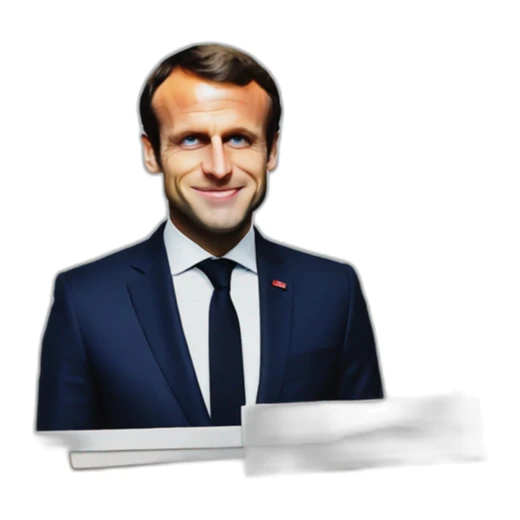 polaroid photo emmanuel macron sticker