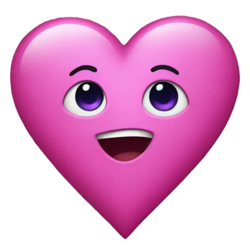 Pink heart with purple glitter sticker