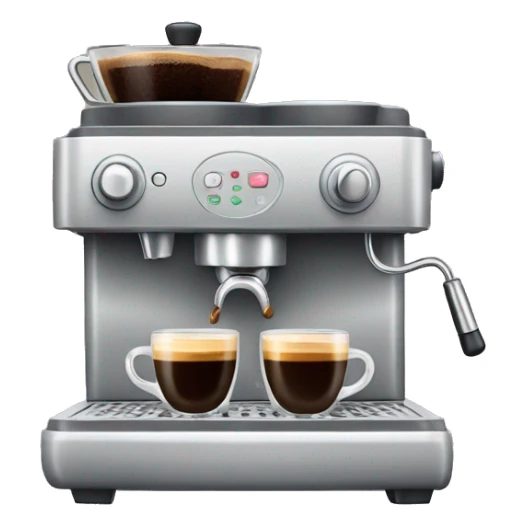 espresso machine in the style of iOS emoji sticker