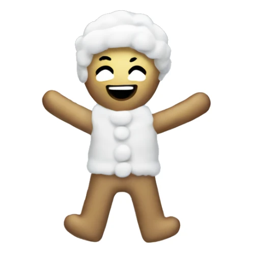 snow angel made of snow  sticker