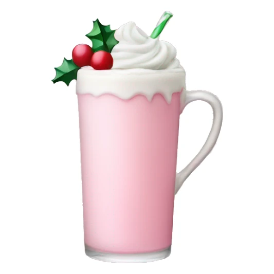 pastel pink christmas christmas drink sticker