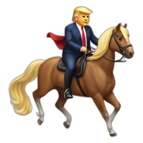 Donald trump on a horse sticker
