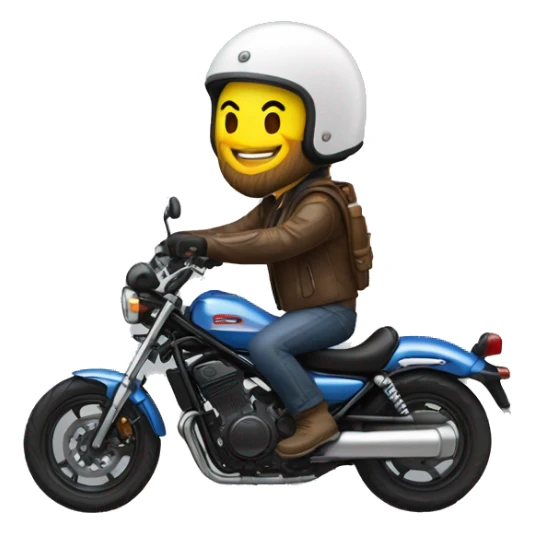 Biker with a white helmet on a Honda Rebel 1100 sticker