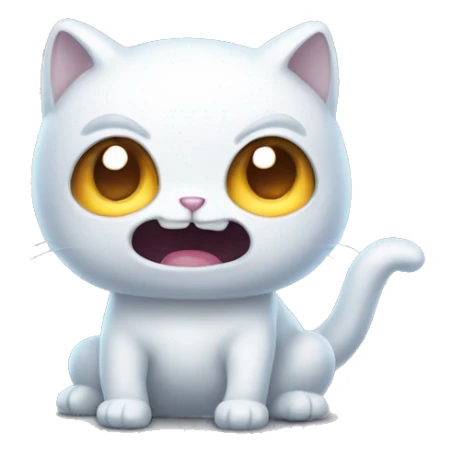 A cute cat portraying a frightening ghost sticker