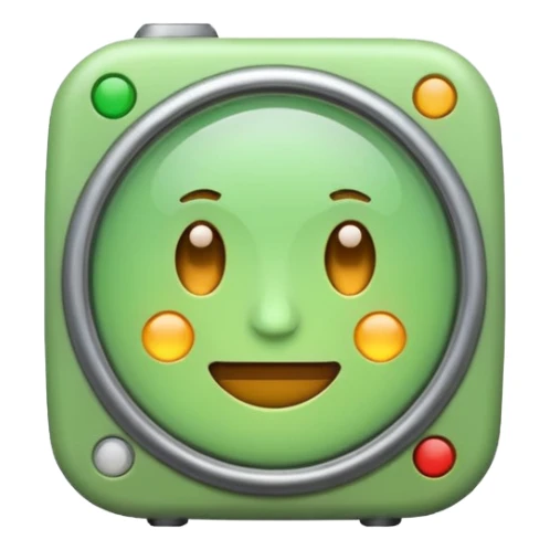 make the alarm sign in light green color emoji sticker