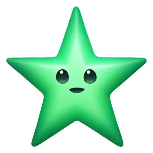 green pastel star sticker