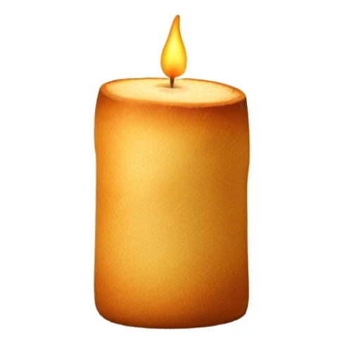 candle made out of bret sticker