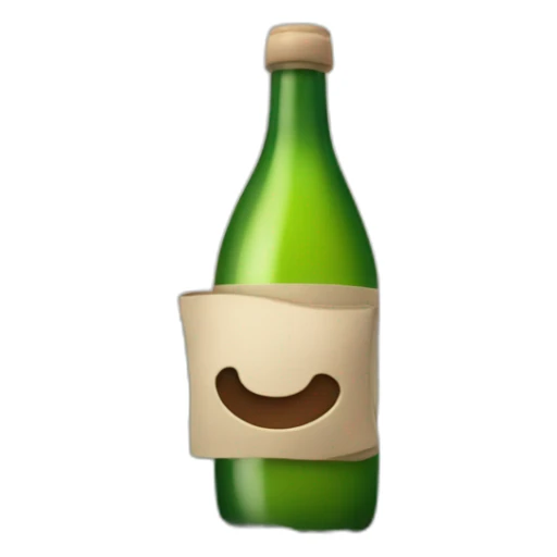 Bouteille à la mer avec un parchemin dedans sticker